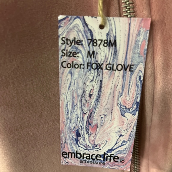 NWT Soft velour Embrace Life hoodie - Picture 5 of 7